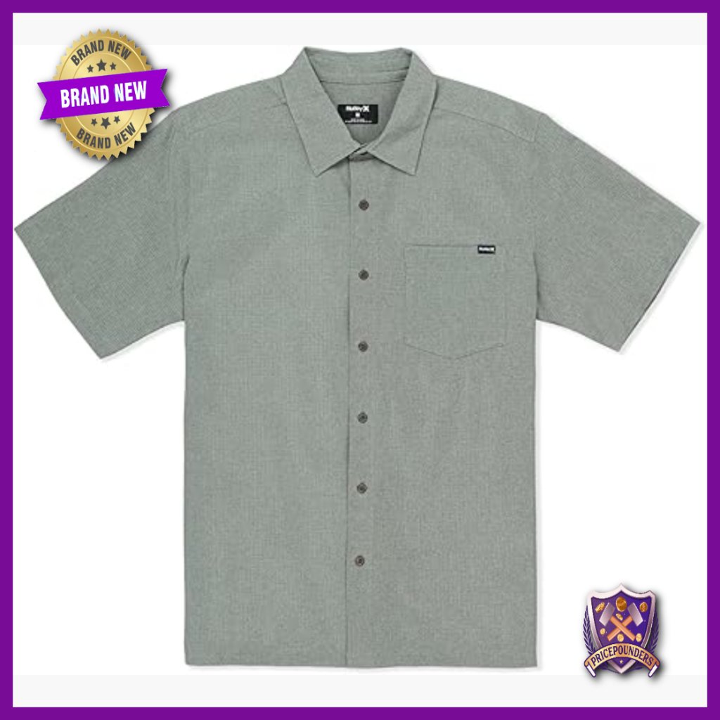 Men's Short Sleeve Button Down Shirt, Stretch Fabric, Quick Dry, Regular Fit